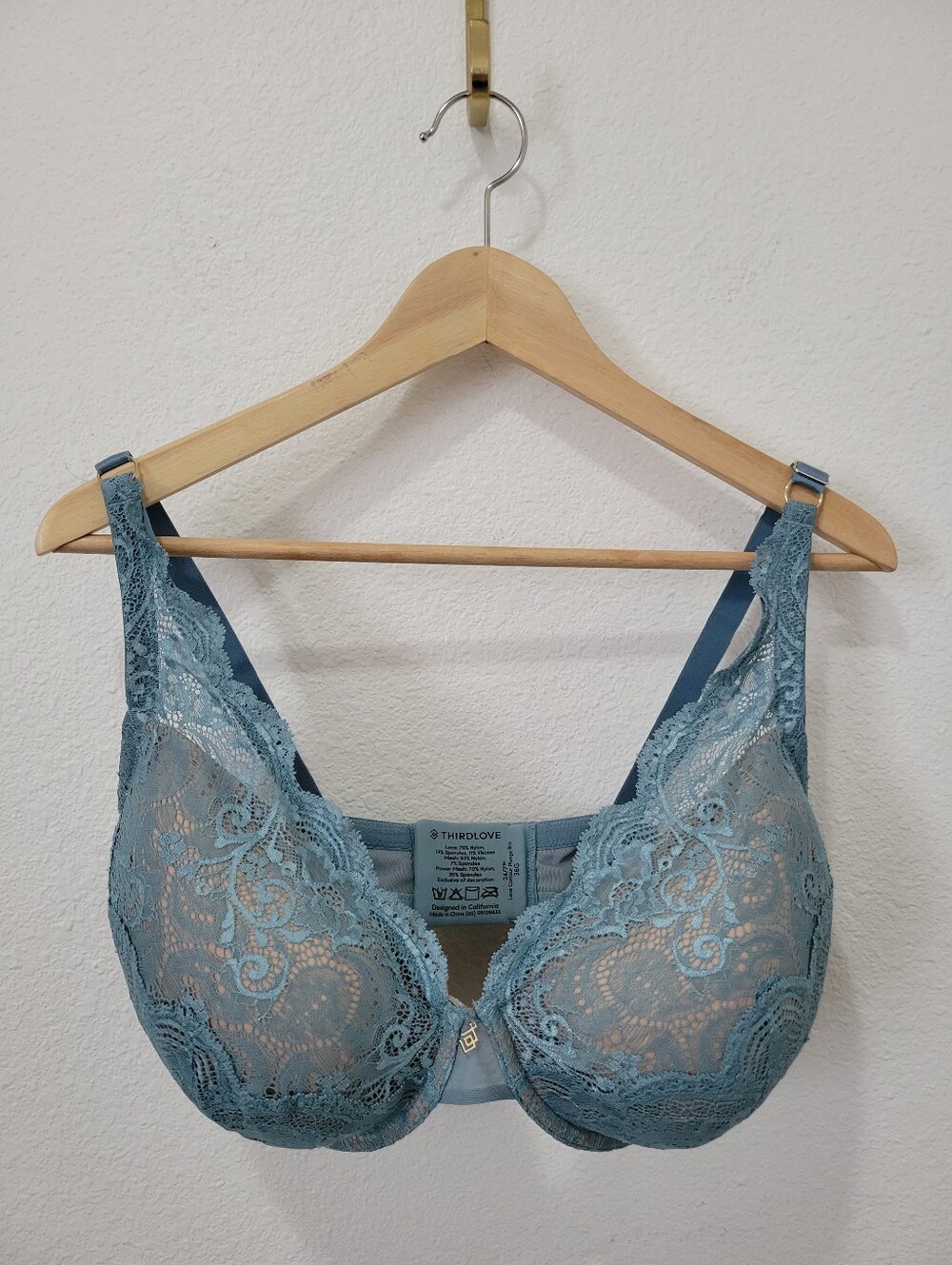 Thirdlove 24/7 Lace Contour Plunge Bra Size 36G